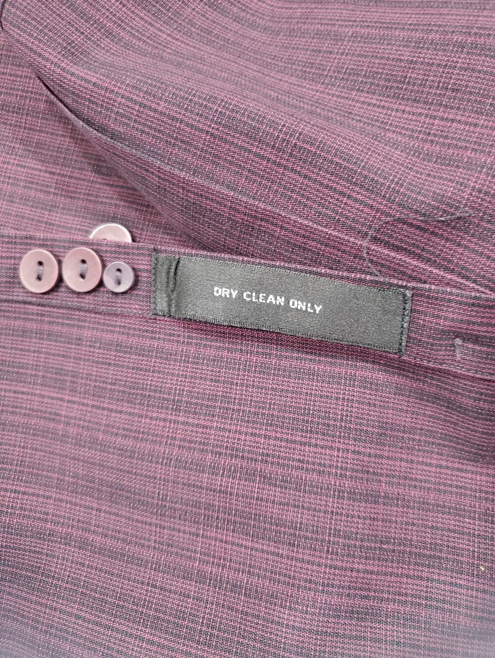 Brandini Le Collezioni Burgundy Striped Dress Shirt Men's Medium Long Sleeve - Picture 4 of 8